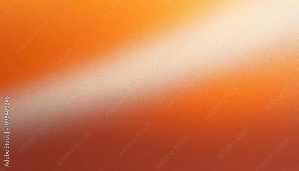 Poster vibrant orange to white gradient background with grainy texture, featuring a smooth color transition