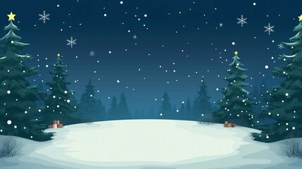 Fototapeta premium Snow-covered pine branches,blurred background of falling snowflakes,copyt space,Christmas concept.