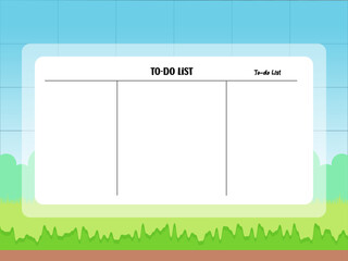 Blank To-Do List Planner Template with Outdoor Background