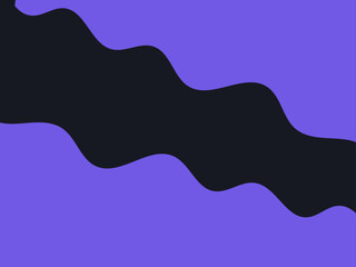 Abstract purple and black geometric wavey paper cut-style background