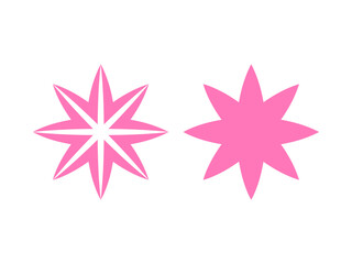 abstract design of a hand-draw star floral flower illustration