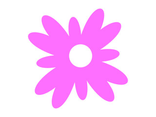 abstract design of a hand-draw minimal daisy floral flower illustration