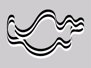 Abstract design a pencil drawing, a vector brush geometric black-and-white art