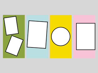 abstract design of a minimal photo frame border flat design