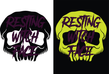 Print Resting witch face t shirt design and graphics designer