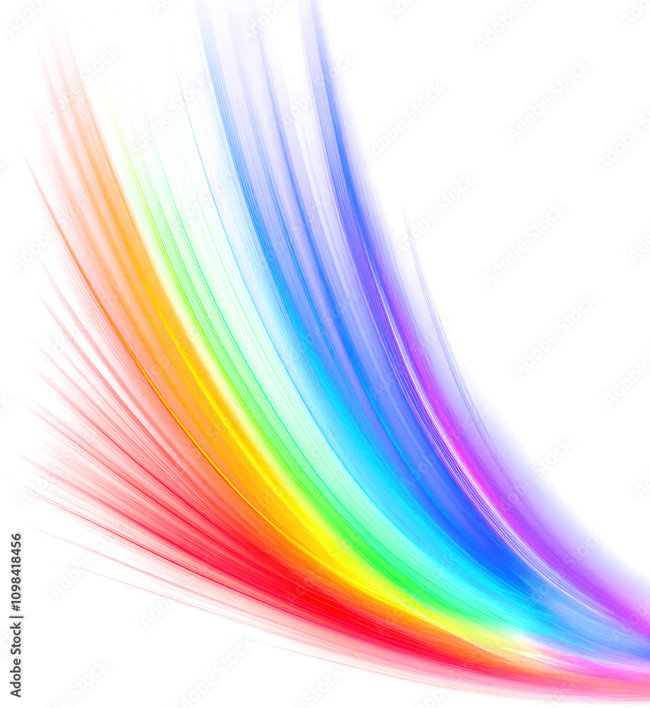 Aufkleber a vibrant, flowing spectrum of colors arranged in an elegant arc, showcasing a gradient from red to 