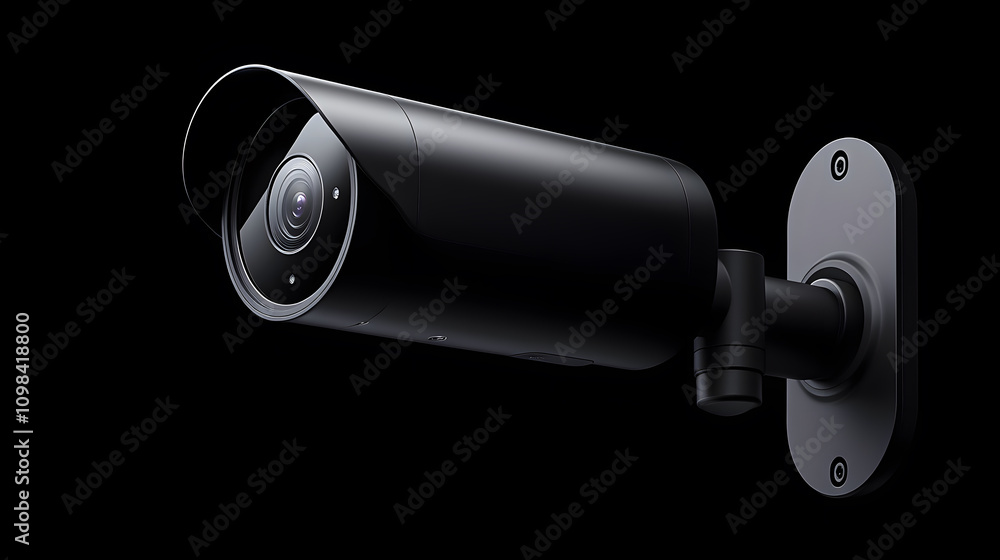 Poster modern surveillance camera mounted – high-tech security solution for monitoring and protection in ur