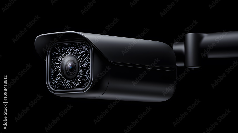 Poster modern surveillance camera mounted – high-tech security solution for monitoring and protection in ur