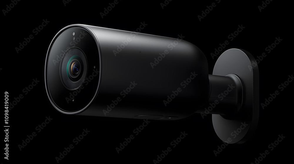 Poster modern surveillance camera mounted – high-tech security solution for monitoring and protection in ur