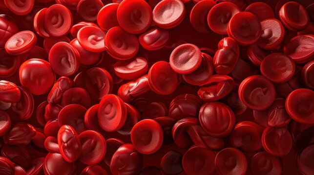 photograph of Blood cell red 3d background vein flow platelet wave cance