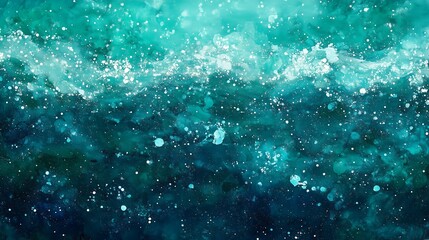Obraz premium abstract ocean texture background with teal and blue water surface, sea foam, and aqua background featuring marine theme and oceanic art design