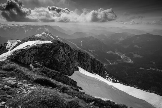 mountain in the snow
