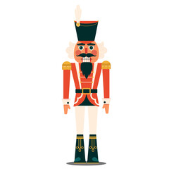 Traditional Christmas Nutcracker On Transparent Background