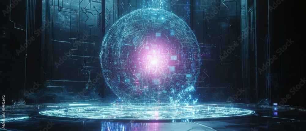 Poster interactive artificial intelligence holographic interface demonstration tech hub digital content fut