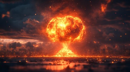 Nuclear Blast Devastation: City in Flames, Apocalyptic Scene