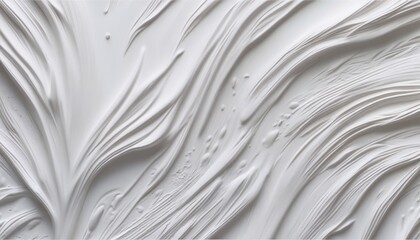 Obraz premium Textured white abstract design with flowing patterns and relief surface, copy space