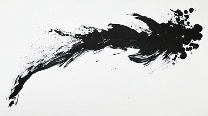Obraz premium Spilled Ink Texture: Abstract spilled ink spreading on white paper.
