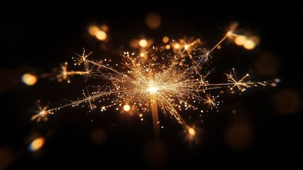 Obraz premium Bright fireworks with a New Year's celebration