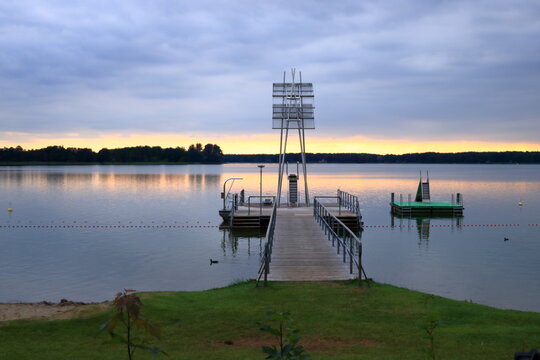 Sunset at lake Wandlitz in Brandenburg, Germany