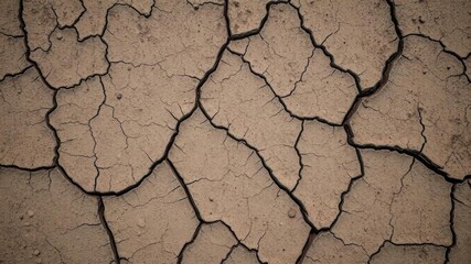 Fototapeta premium Cracked and gritty dirt textured background with rough surface, brown, texture