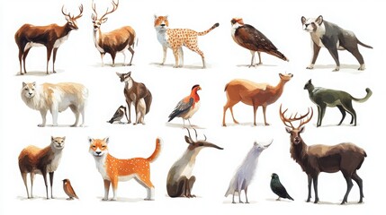 Obraz premium set of animals