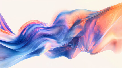 Obraz premium Abstract digital waves and data lines, floating in space against a white background. perfect for futuristic tech and innovation-focused visuals. Surrealism. Illustration