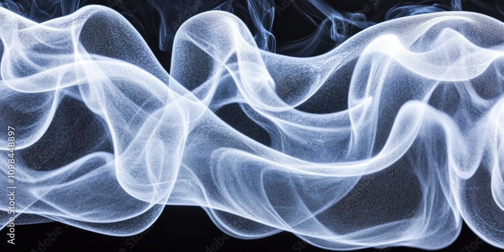 Aufkleber delicate and flowing white smoke texture creates a dynamic backdrop for design projects, enhancing p