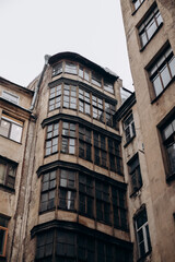 Fototapeta premium Ancient well courtyards built in the 19th century