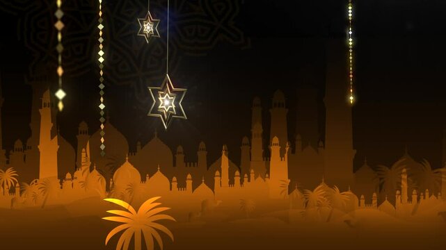 Eid Al Adha Al Mubarak in Haj Season Happy holiday video animation. Mecca Happy holiday, Muslim festival celebration Eid mosque, Eid al-Adha mubarak, Qurban, Islamic celebration.