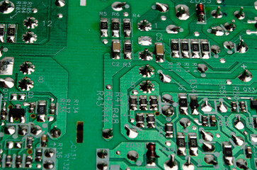Electronic printed circuit board with SMD components