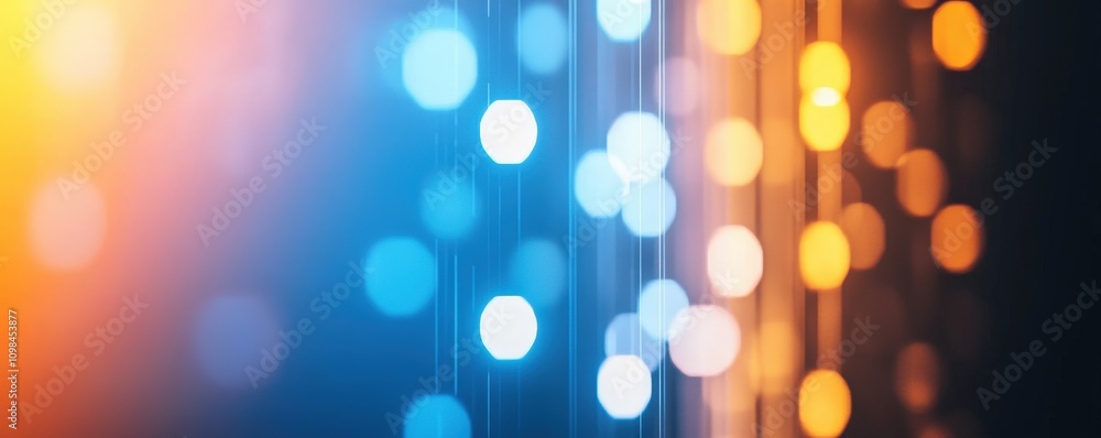 Poster colorful bokeh lights creating a vibrant and artistic background effect.
