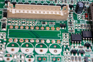 Electronic printed circuit board with SMD components