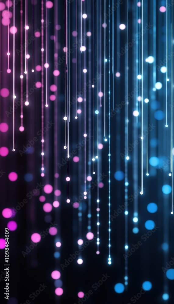 Poster colorful lights in a dynamic pattern create a vibrant and modern digital background.