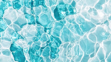 Fototapeta premium Rippling turquoise water surface with reflections.