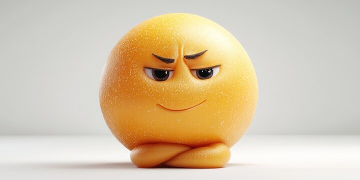 An egg character with arms crossed sits smugly