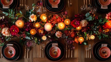 christmas table decoration concept