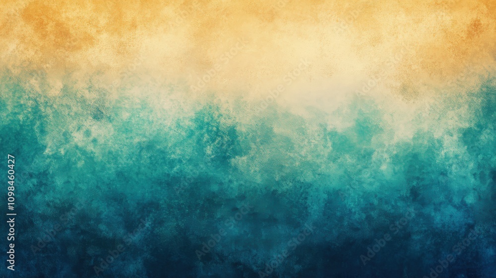Poster abstract grunge texture with gradual color transition from yellow to blue