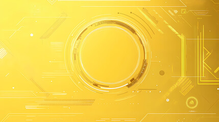 Obraz premium Trendy modern background for social networks in cyberpunk style. futuristic yellow background with abstract geometric elements. futuristic frame on yellow background. Cyberpunk. Illustration