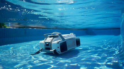 Underwater cleaning robot for pool maintenance 