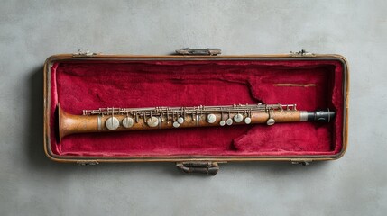 Antique Soprano Saxophone in Red Velvet Case