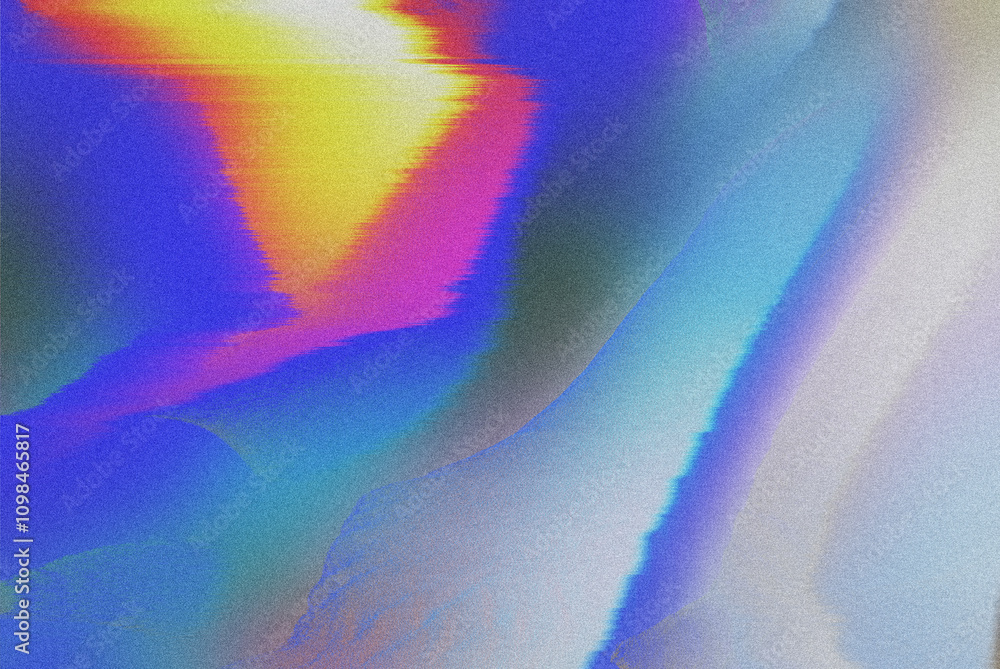 Poster glitch grainy abstract smeared iridescent gradient blurred unique background texture digital noise g