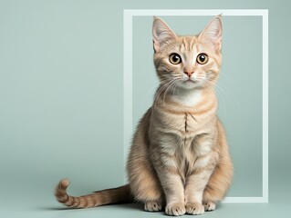 Obraz premium Adorable ginger kitten, studio shot