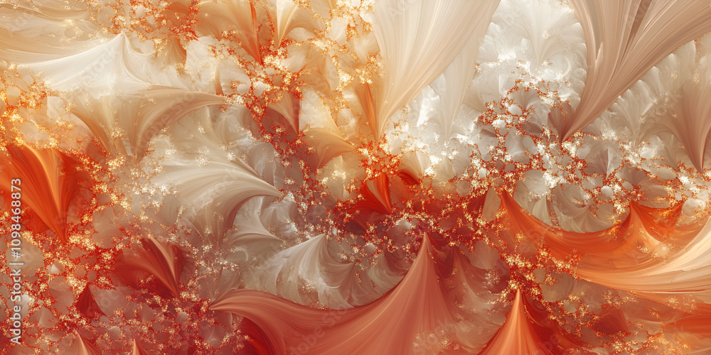Poster abstract dreamscape: a mesmerizing swirl of warm hues, a captivating abstract art image with a dream