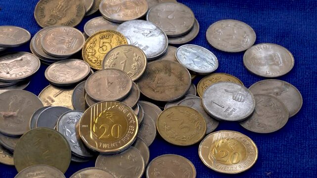 Pan shots of Indian coins 2