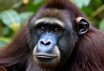 Fototapeta premium Orang utan face