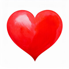 Fototapeta premium Romantic Red Watercolor Heart Love Symbol Valentine s Day Passion Affection Romance Wedding