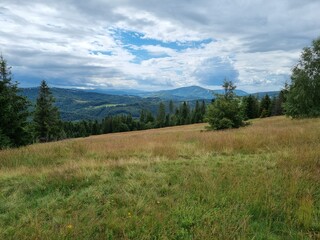 Przepiękny krajobraz Beskidu Śląskiego. Polska