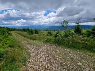 Przepiękny krajobraz Beskidu Śląskiego. Polska