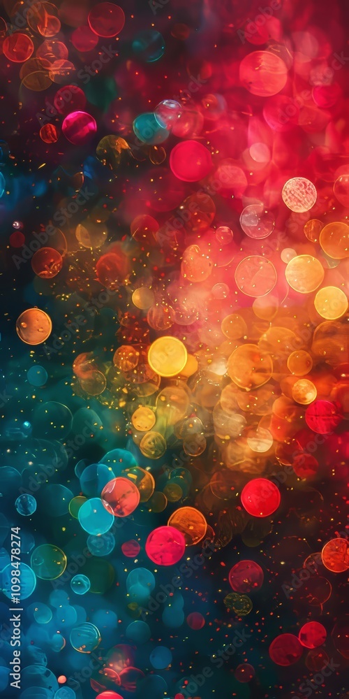 Poster a colorful background with many small circles. the circles are of different colors and sizes. the ba