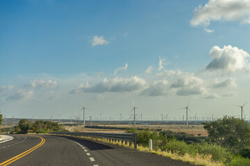 road to the wind power generators